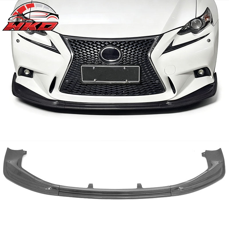 Wholesale 14-16 Lexus IS F Sport 4Dr IKON 3 Style Front Bumper Lip Carbon Fiber Print - Wikond Auto