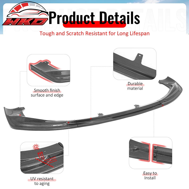 Wholesale 14-16 Lexus IS F Sport 4Dr IKON 3 Style Front Bumper Lip Carbon Fiber Print - Wikond Auto