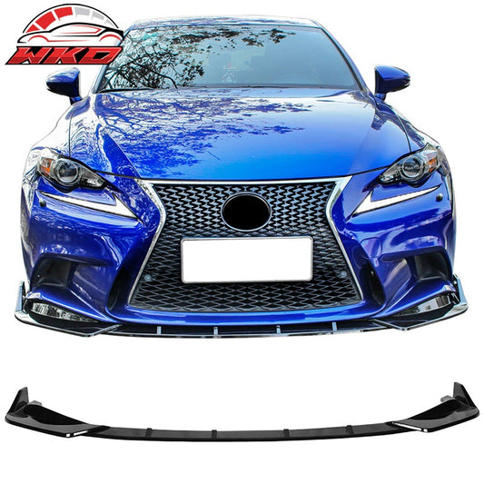 Wholesale 14-16 Lexus IS F Sport 3PCS Front Bumper Lip Spoiler IKON Style Gloss Black