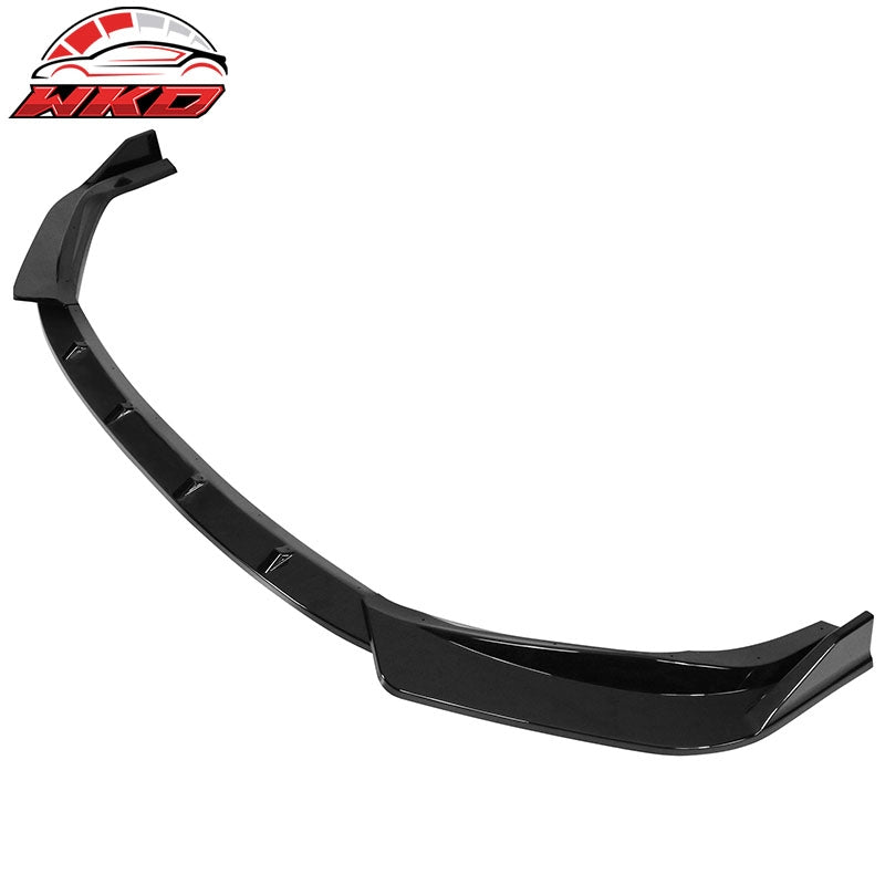 Fits 14-16 Lexus IS F Sport 3PCS Front Bumper Lip Spoiler IKON Style Gloss Black