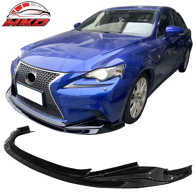 Wholesale 14-16 Lexus IS F Sport R Style PP Front Bumper Lip Chin Spoiler Gloss Black
