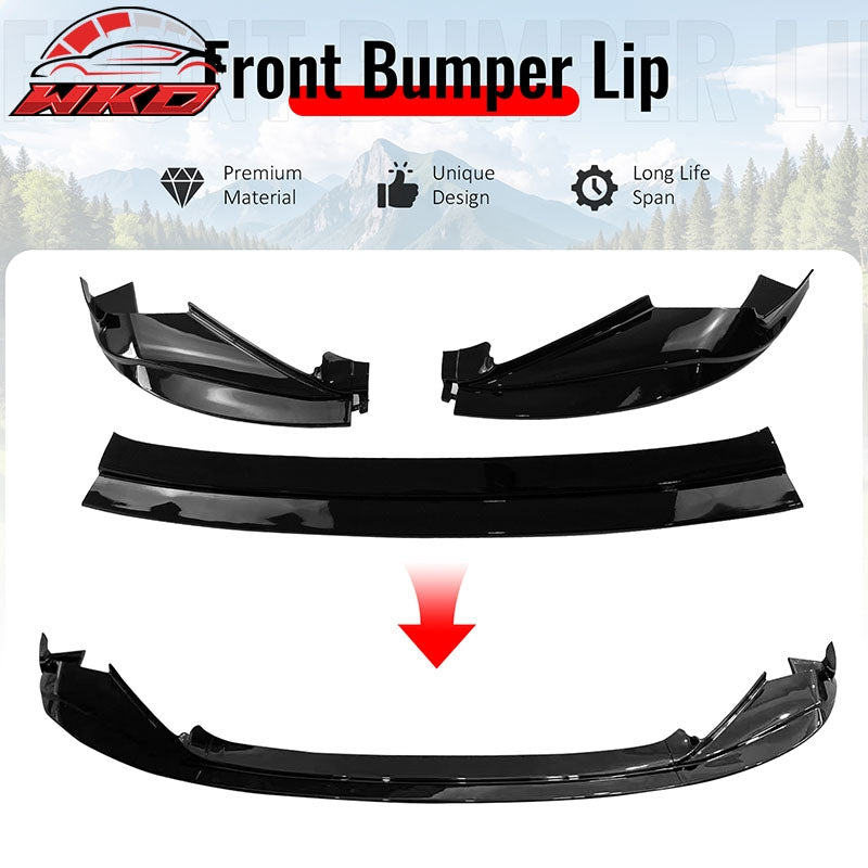 Fits 14-16 Lexus IS F Sport R Style PP Front Bumper Lip Chin Spoiler Gloss Black