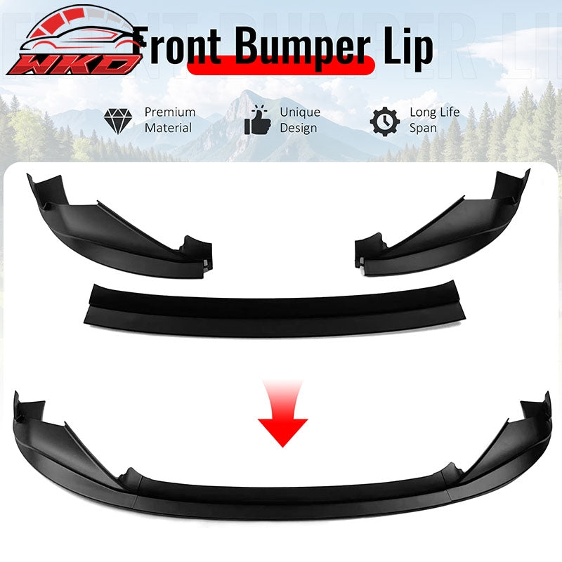 Fits 14-16 Lexus IS F Sport R Style PP Front Bumper Lip Chin Spoiler Matte Black