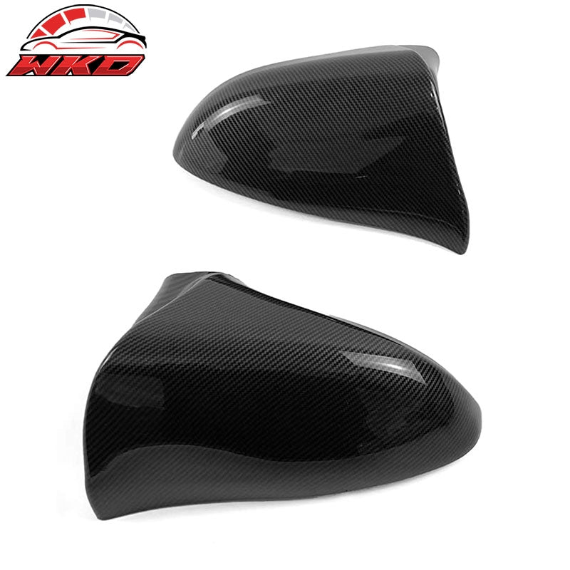 Fits 14-20 Lexus IS Sedan M Style Rear View Mirror Covers Carbon Fiber Print ABS