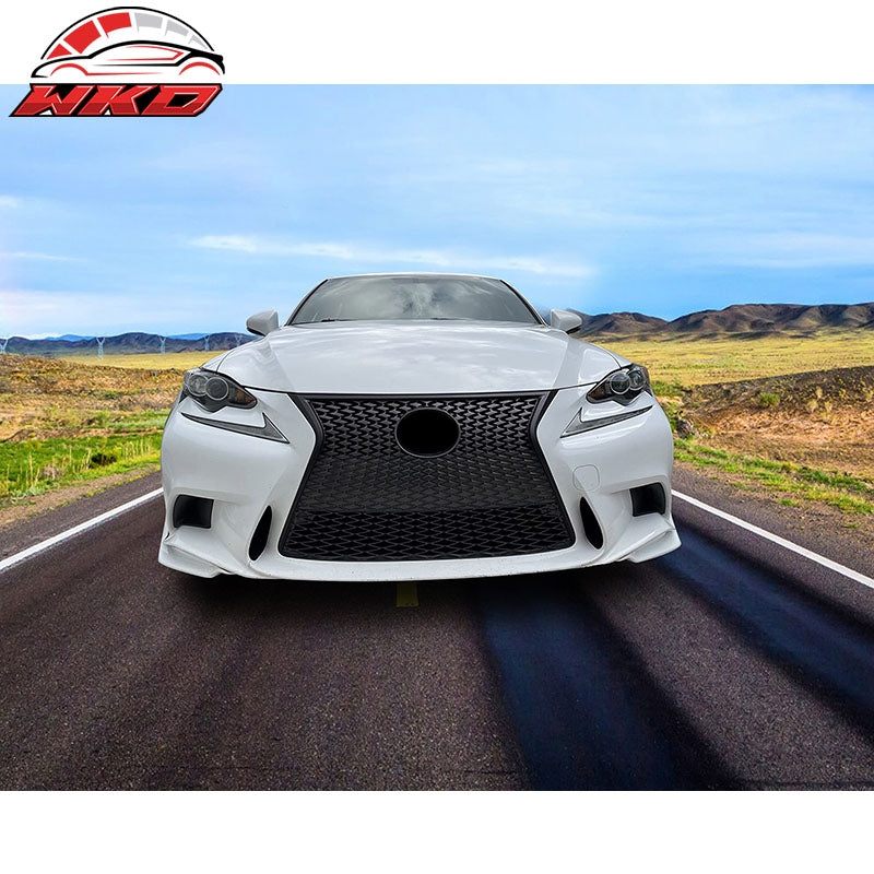 Fits 14-16 Lexus IS250 F Sport TRD Style Front Bumper Lip Splitters Winglets PU