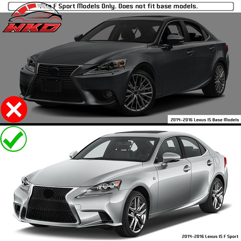 Fits 14-16 Lexus IS250 IS300 IS350 F Sport Front Bumper Lip PP Matte Black