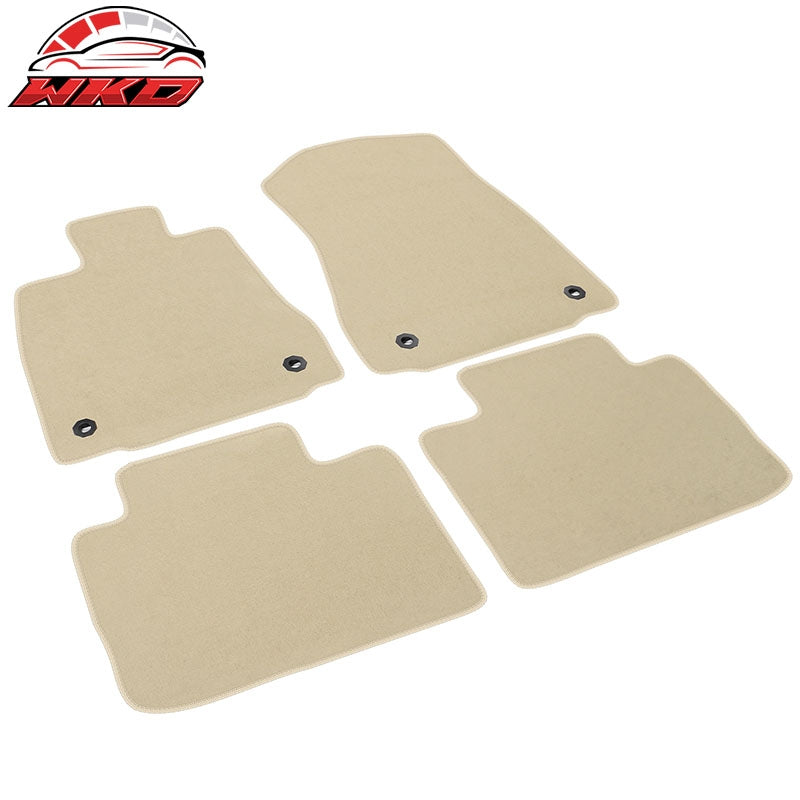 For 14-26 Lexus IS250 IS300 RWD Nylon Floor Mats Liner Beige Front Rear Carpet
