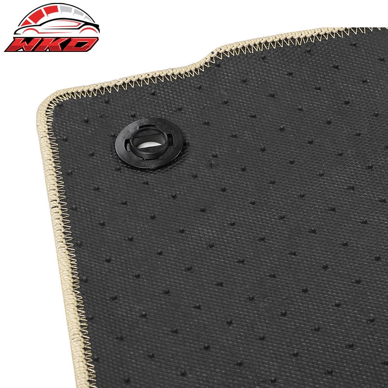 For 14-26 Lexus IS250 IS300 RWD Nylon Floor Mats Liner Beige Front Rear Carpet