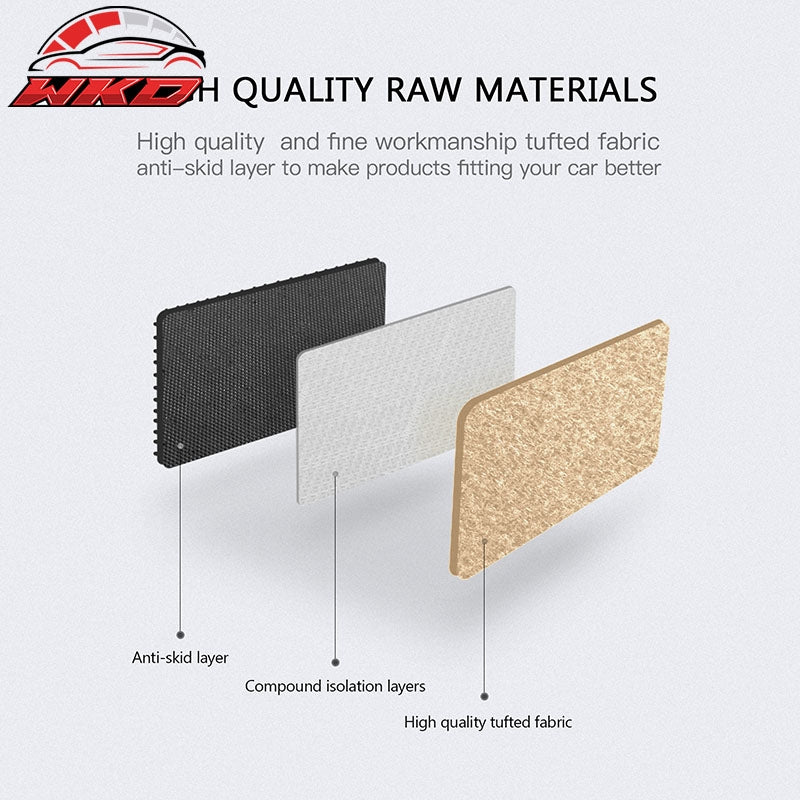 For 14-26 Lexus IS250 IS300 RWD Nylon Floor Mats Liner Beige Front Rear Carpet