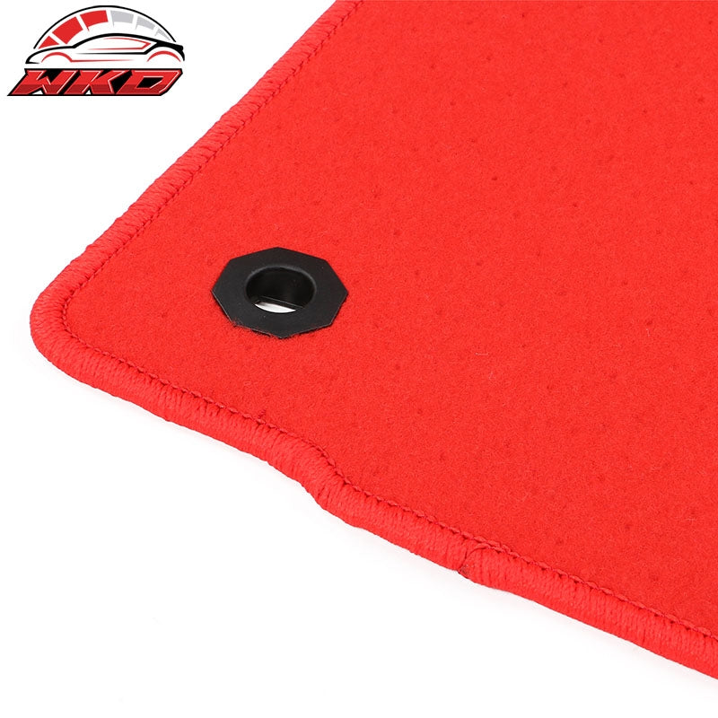 For 14-26 Lexus IS250 IS300 RWD Nylon Floor Mats Liner Red Front Rear Carpet