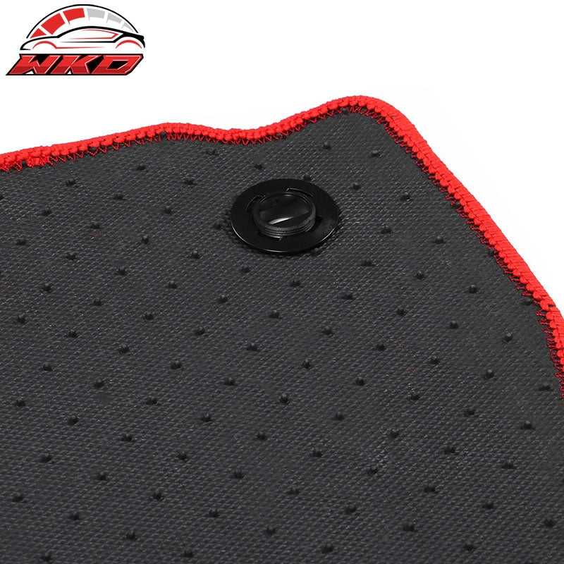 For 14-26 Lexus IS250 IS300 RWD Nylon Floor Mats Liner Red Front Rear Carpet