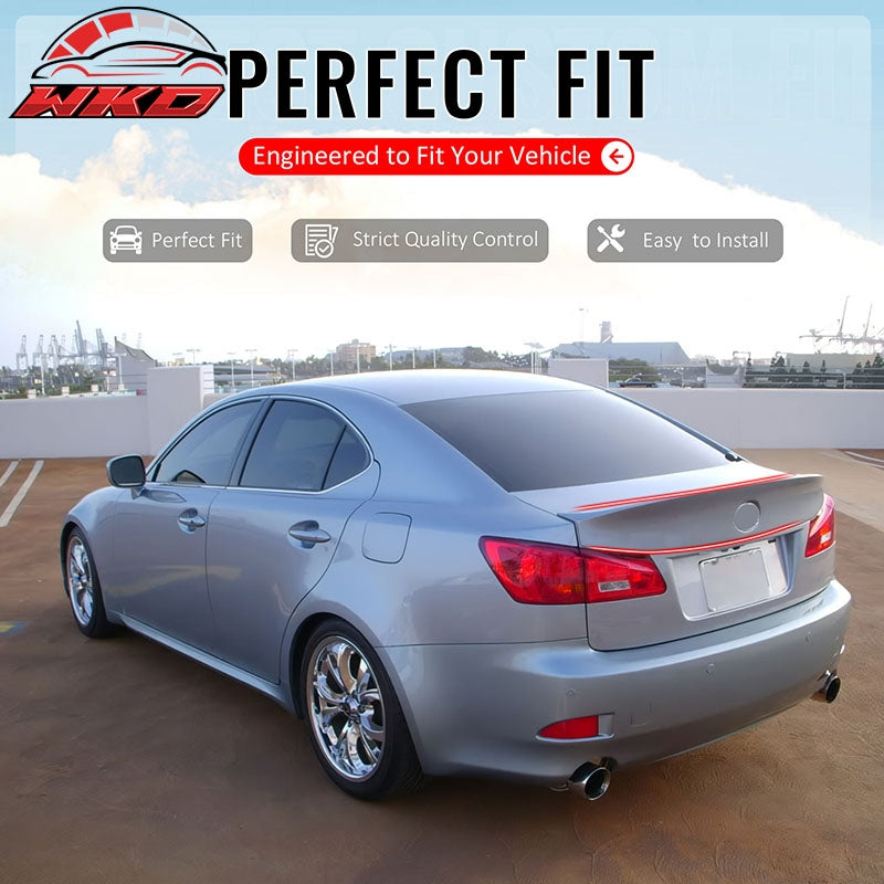 Fits 06-13 Lexus IS250 IS350 IS F Sedan WD Style Rear Trunk Spoiler Unpainted