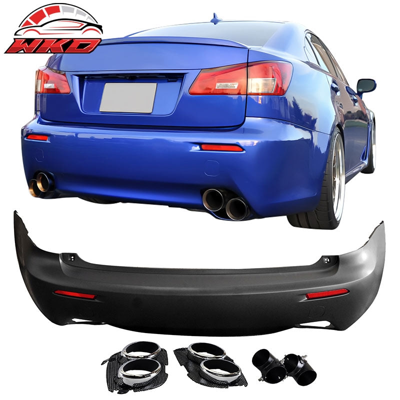 Wholesale 06-13 Lexus IS250 IS350 IS F Style Rear Bumper Cover W/O PDC W/Muffler Tip