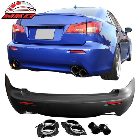 Wholesale 06-13 Lexus IS250 IS350 IS F Style Rear Bumper Cover W/O PDC W/Muffler Tip - Wikond Auto