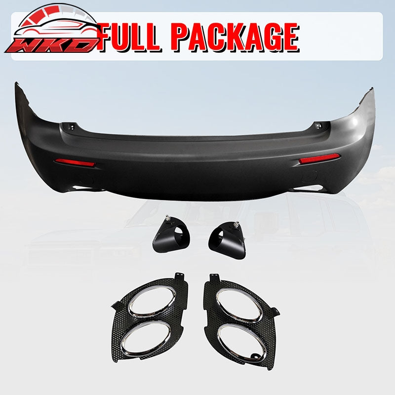 Fits 06-13 Lexus IS250 IS350 IS F Style Rear Bumper Cover W/O PDC W/Muffler Tip