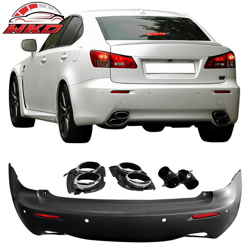 Wholesale 06-13 Lexus IS250 IS350 IS F Style Rear Bumper Cover W/Muffler Tip & Bezel
