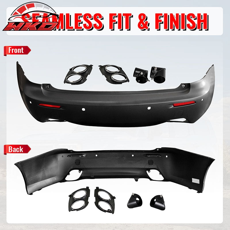 Fits 06-13 Lexus IS250 IS350 IS F Style Rear Bumper Cover W/Muffler Tip & Bezel