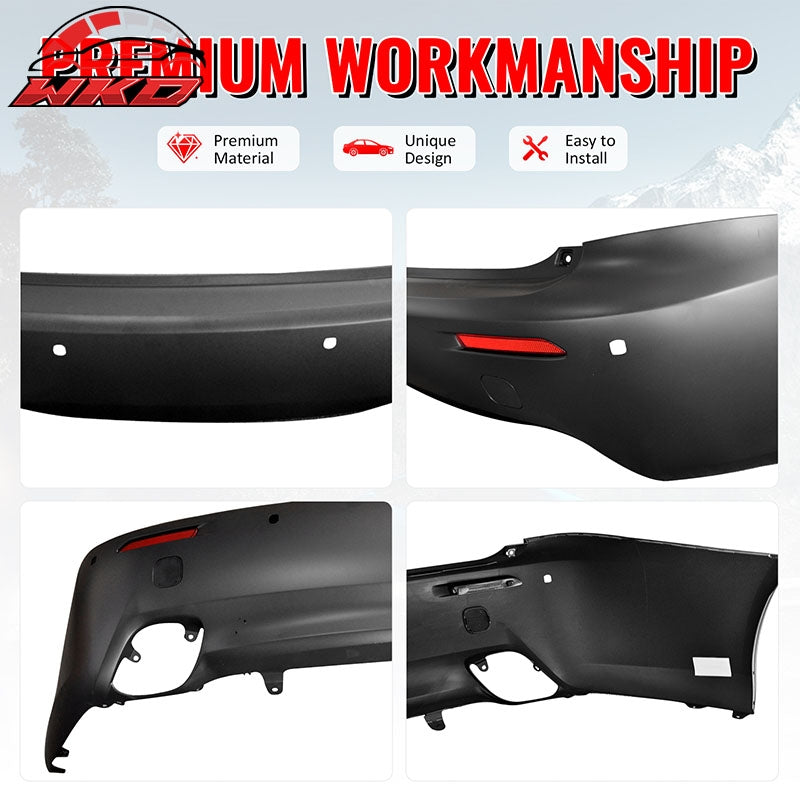 Fits 06-13 Lexus IS250 IS350 IS F Style Rear Bumper Cover W/Muffler Tip & Bezel