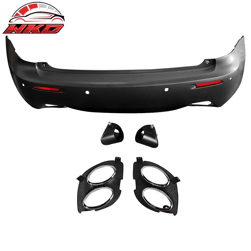 Fits 06-13 Lexus IS250 IS350 IS F Style Rear Bumper Cover W/Muffler Tip & Bezel