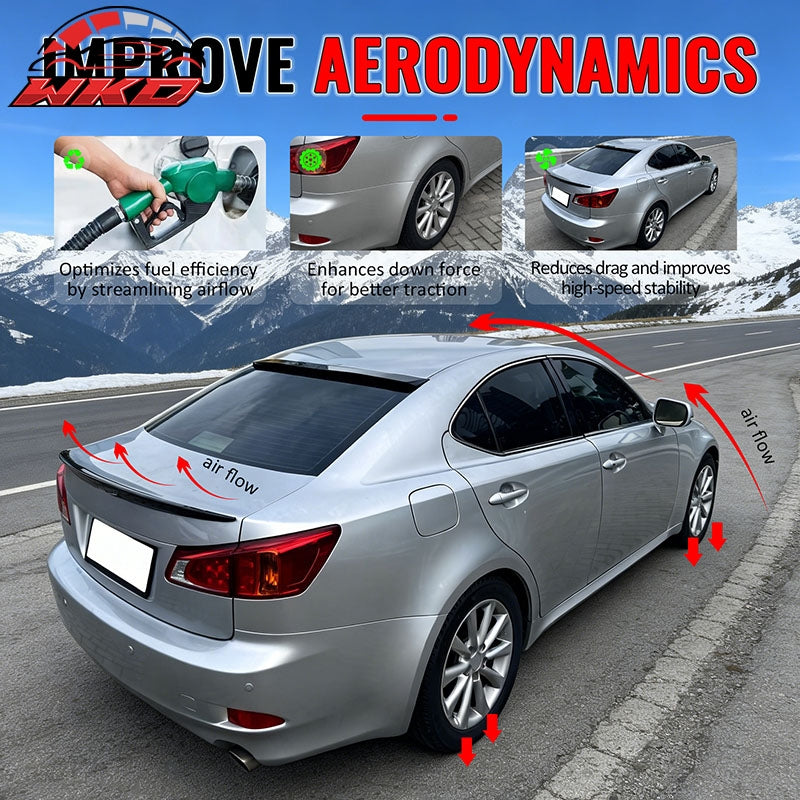 Wholesale 06-13 Lexus IS250 IS350 IS F Sedan OE Style Rear Roof Spoiler Gloss Black - Wikond Auto