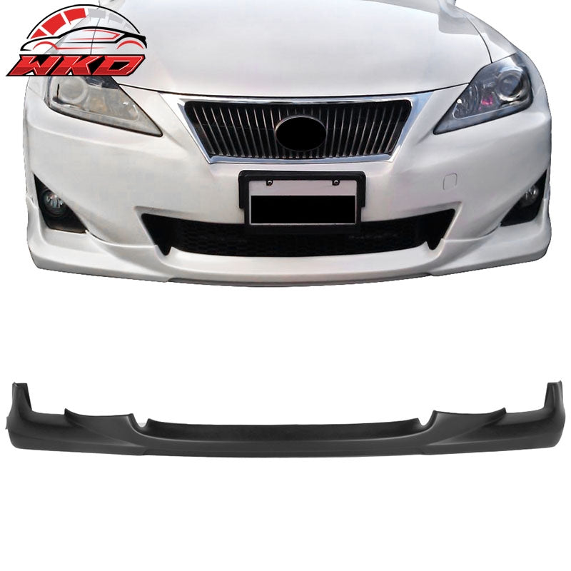 Fits 11-13 Lexus IS250 IS350 S Style Front Bumper Lip Spoiler Matte Black - PP