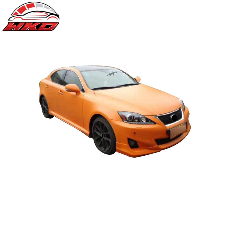 Fits 11-13 Lexus IS250 IS350 S Style Front Bumper Lip Spoiler Matte Black - PP