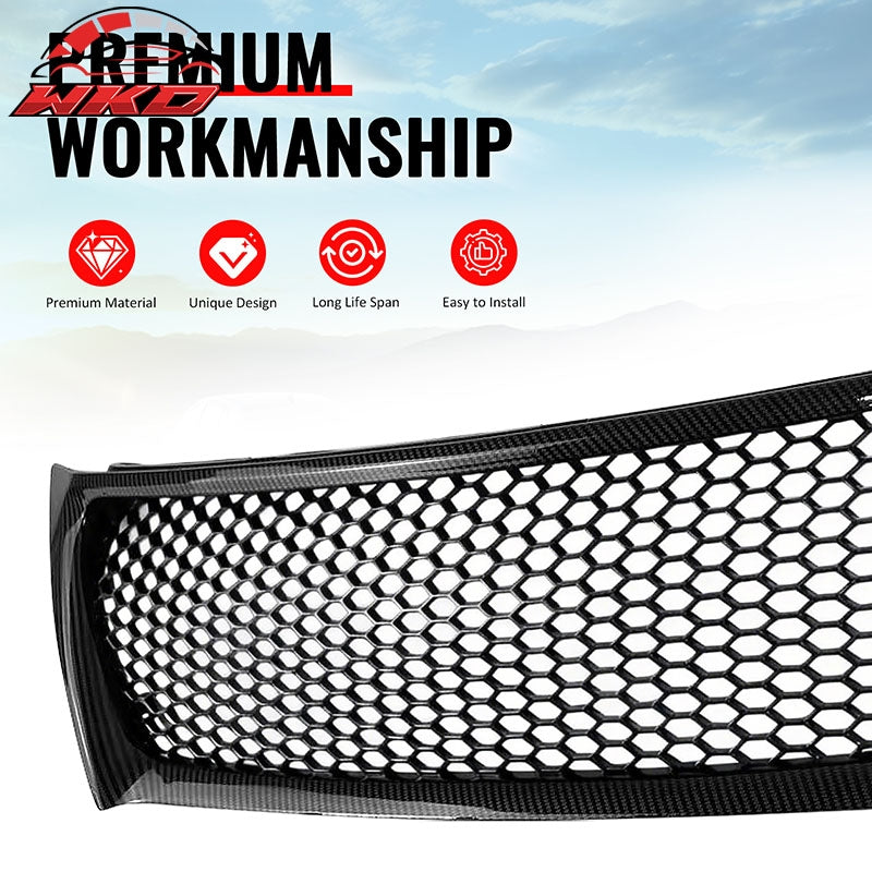 Fits 11-13 Lexus IS250 IS350 Sedan Carbon Fiber Print Honeycomb Style Grille ABS