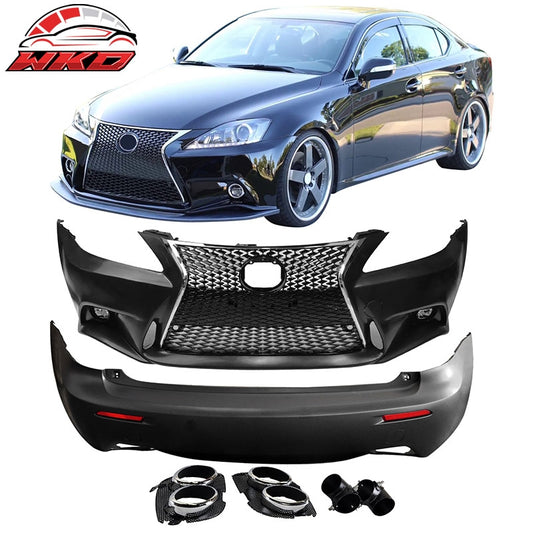 Wholesale 06-13 Lexus IS250 IS350 Sedan Front & Rear Bumper Cover W/Muffler Tip PP - Wikond Auto