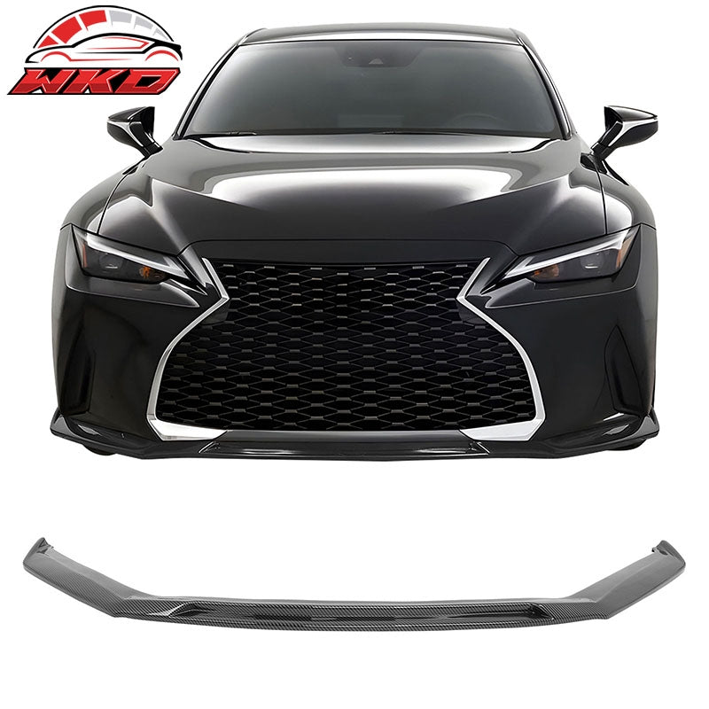 Wholesale 21-25 Lexus IS300 ABS IKON Front Bumper Lip Carbon Fiber Print Chin Spoiler