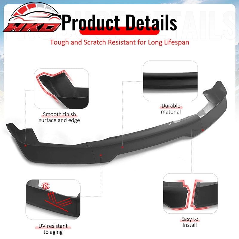 Fits 01-05 Lexus IS300 GR Style Front Bumper Lip Spoiler Matte Black PP 3PCS Set