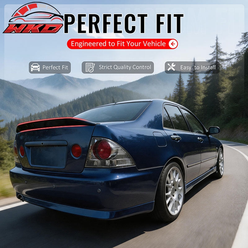Fits 01-05 Lexus IS300 Sedan JDM Duckbill Trunk Spoiler Wing Gloss Black ABS