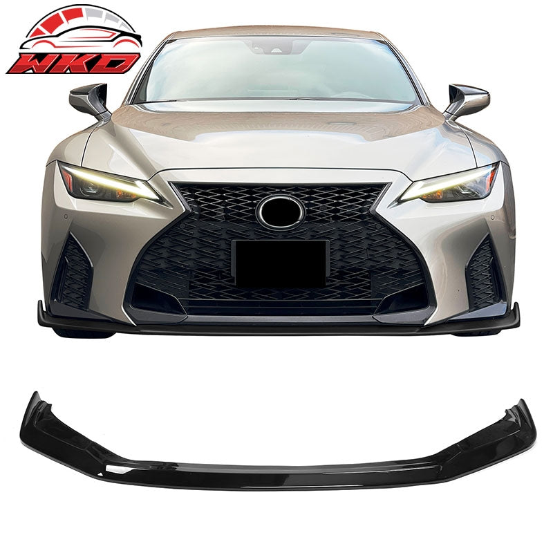 Wholesale 21-25 Lexus IS350 F Sport Sedan IKON ABS Front Bumper Lip Gloss Black
