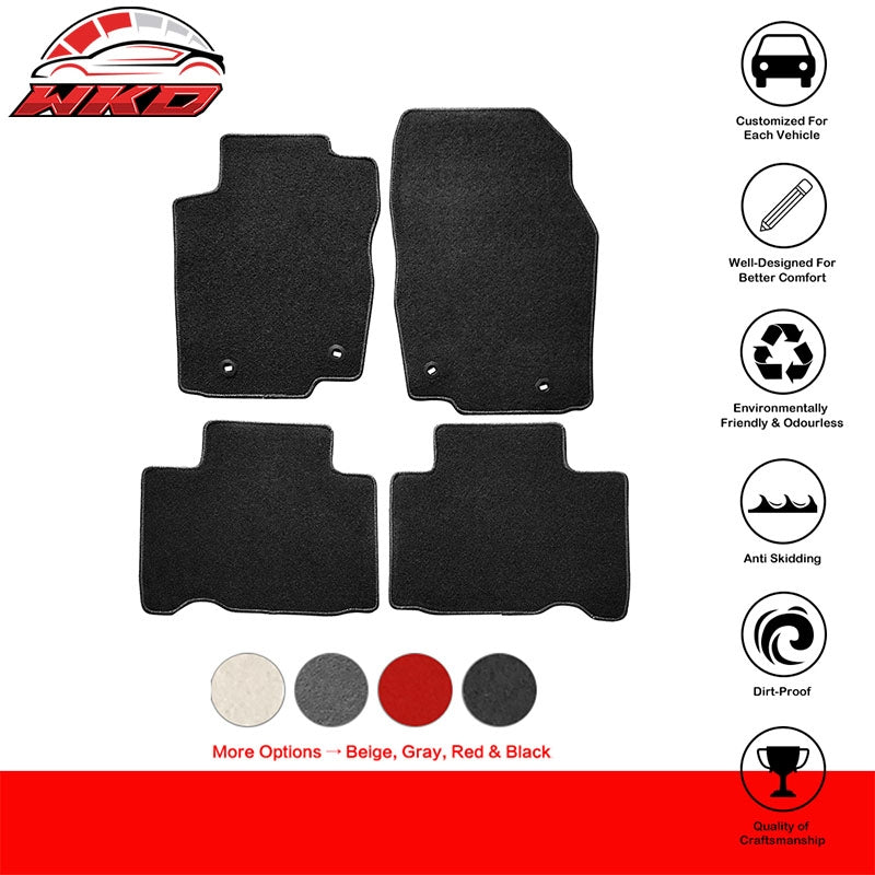 Fits 15-21 Lexus NX200t NX300 NX300h Nylon Black Floor Mats Carpet 4PC Set