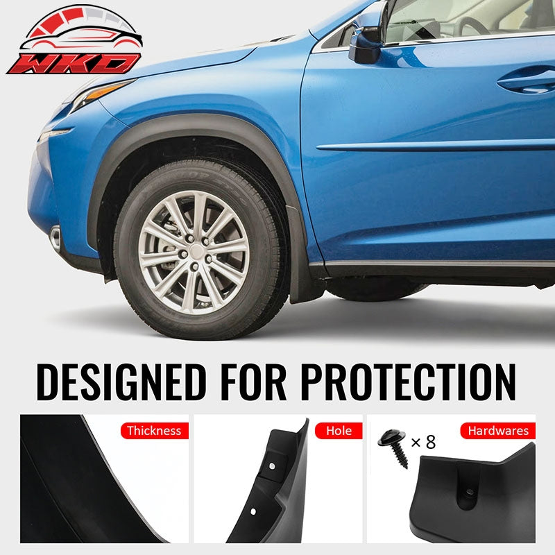 Fits 15-17 Lexus NX200t NX300h Front & Rear Fender Mud Flaps Splash Guards PP