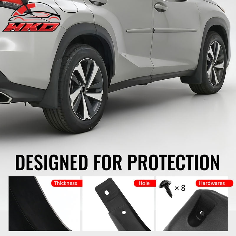 Fits 18-21 Lexus NX300 Non-Hybrid Front & Rear Fender Mud Flaps Splash Guards PP