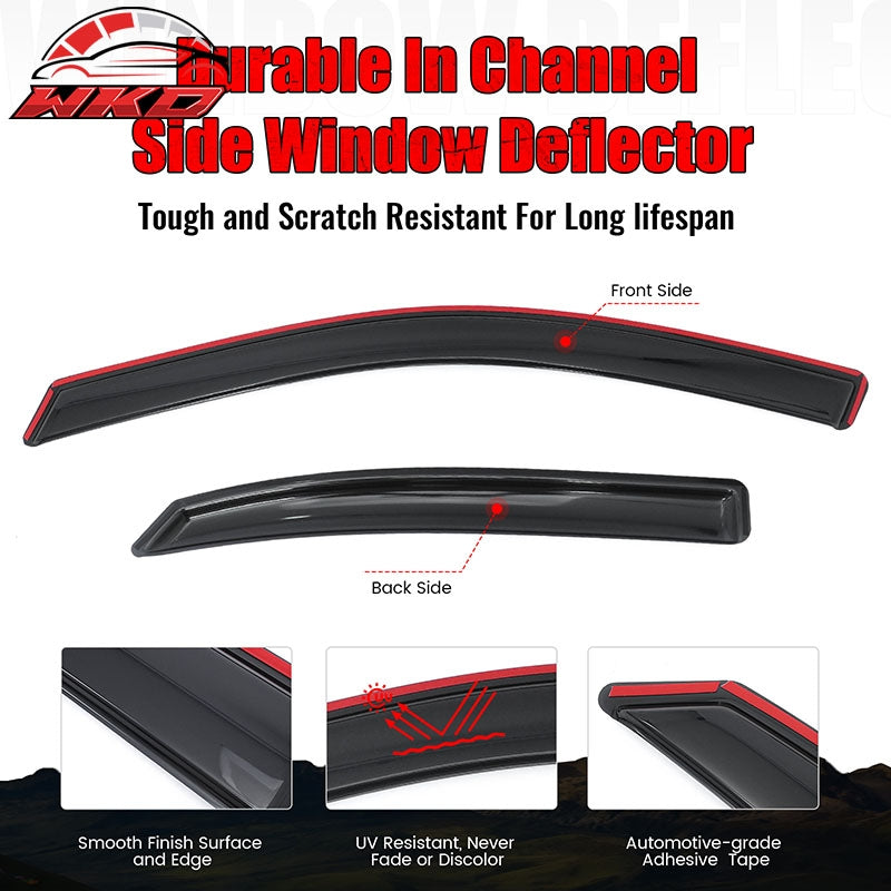 Fits 10-15 Lexus RX350/RX450h Window Visors In Channel Sun Rain Guard Deflector