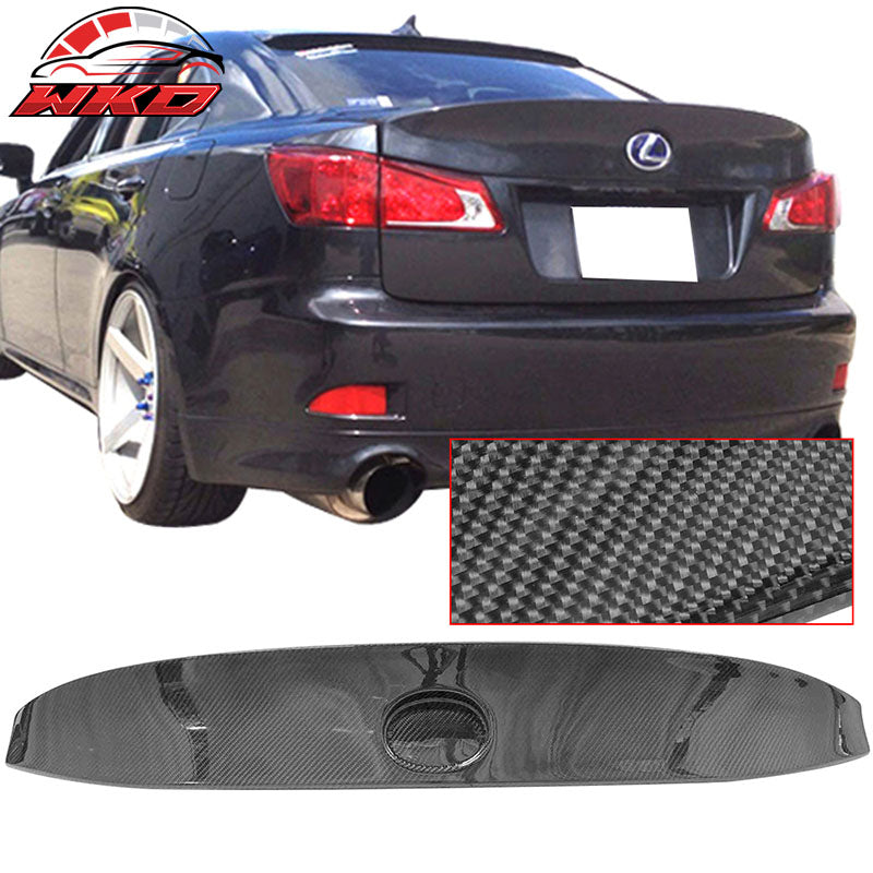Fits 06-13 Lexus IS250 IS350 Sedan WD Style CF Carbon Fiber Rear Trunk Spoiler