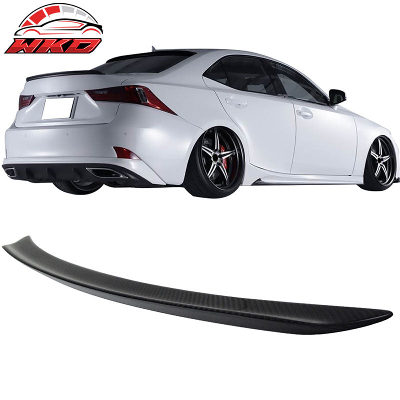 Fits 14-20 Lexus IS250 IS300 Sedan B Style Rear Trunk Spoiler Carbon Fiber CF