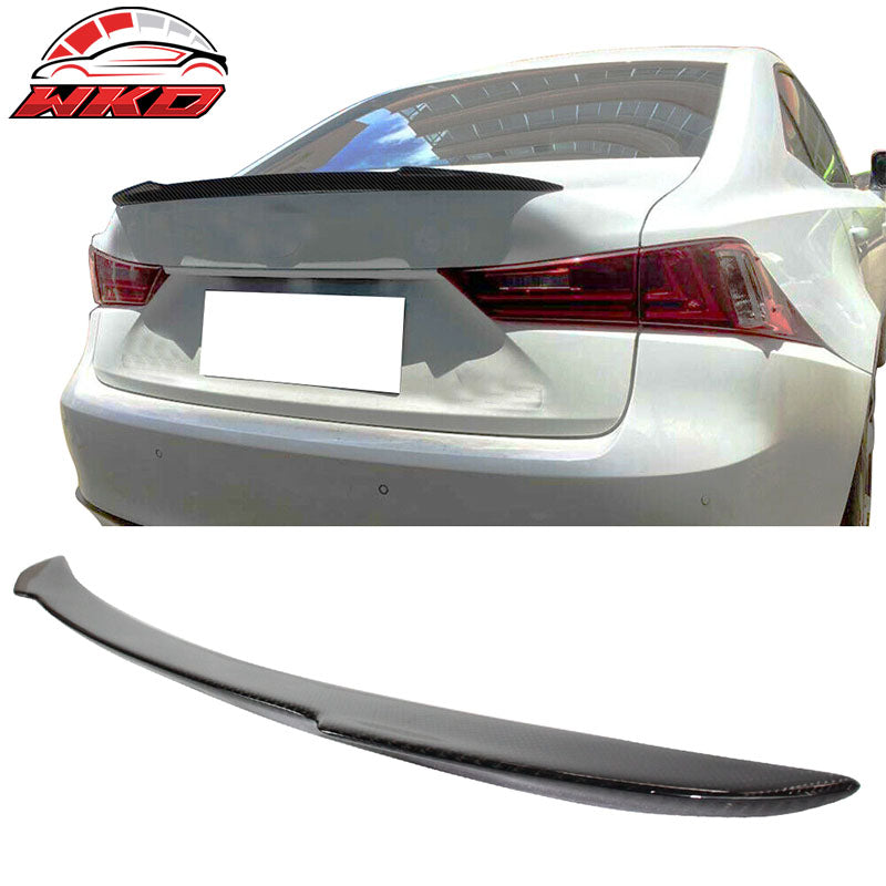 Fits 14-20 Lexus IS250 IS300 Sedan IKON Style Rear Trunk Spoiler Carbon Fiber CF