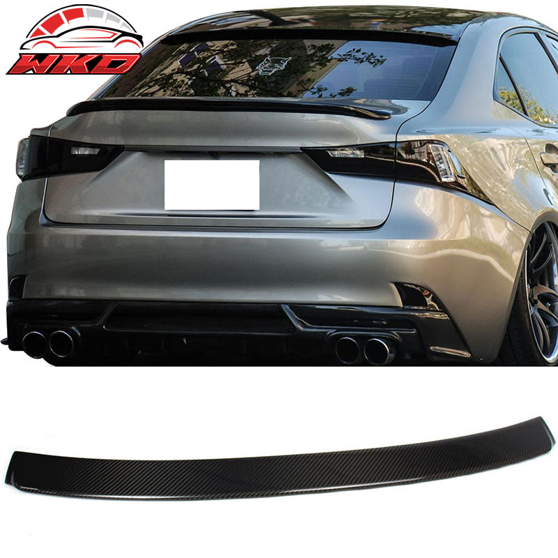 Fits 14-20 Lexus IS250 IS300 Sedan IKON Style Roof Spoiler Matte Carbon Fiber