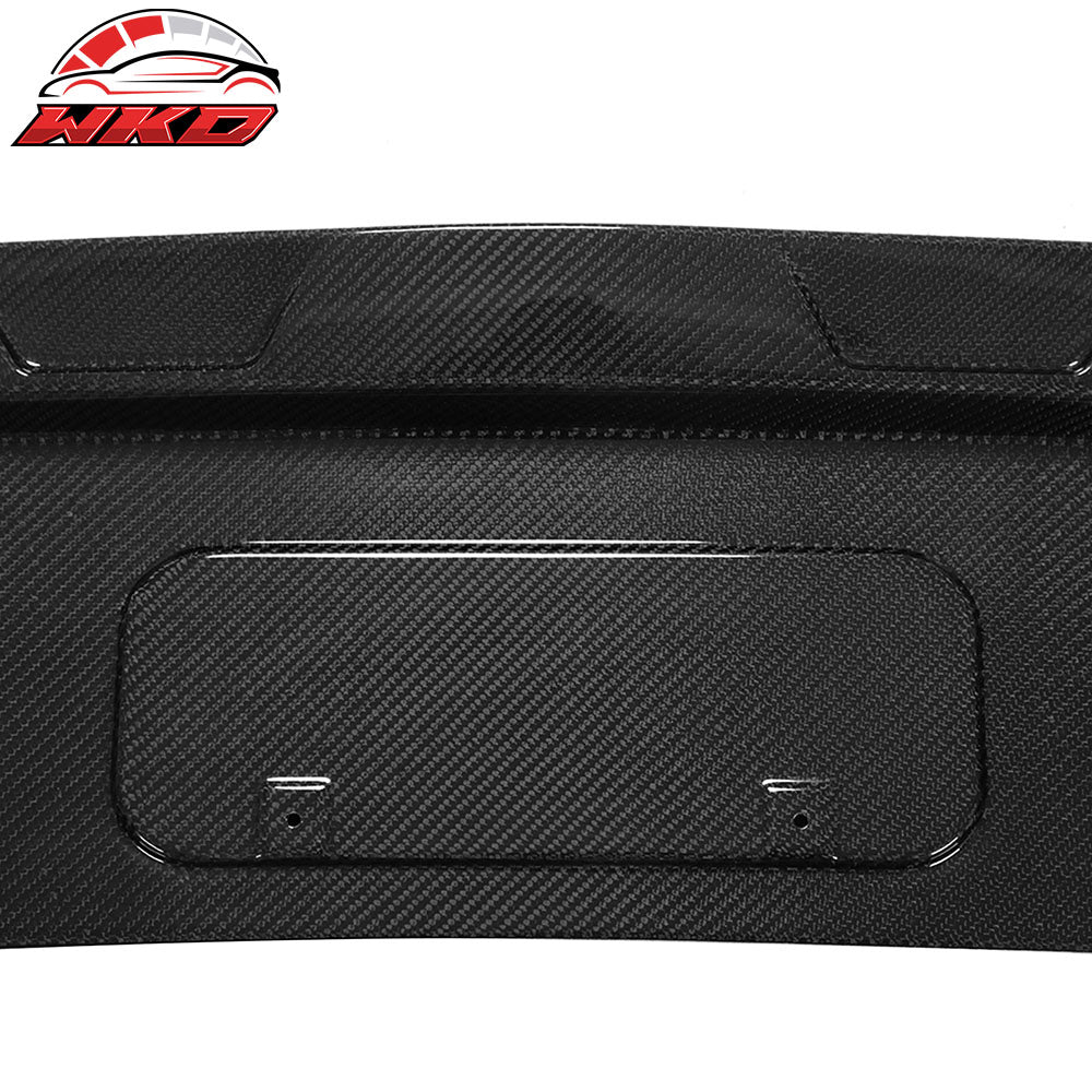 Fits 20-25 Chevrolet Corvette C8 OE Rear License Plate Carbon Fiber Gloss Black