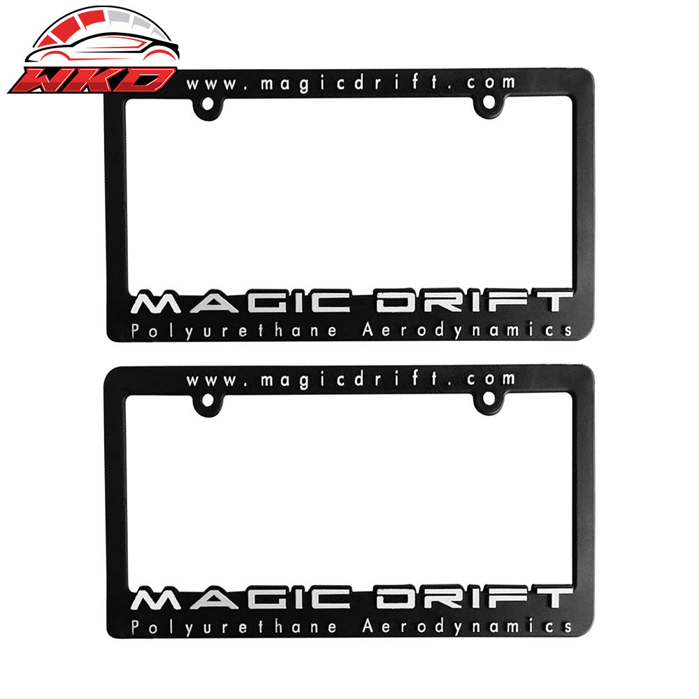 Wholesale Universal Fitment Rear License Plate Frames JDM Style PU Black - Bulk Orders & Dealer Pricing Available