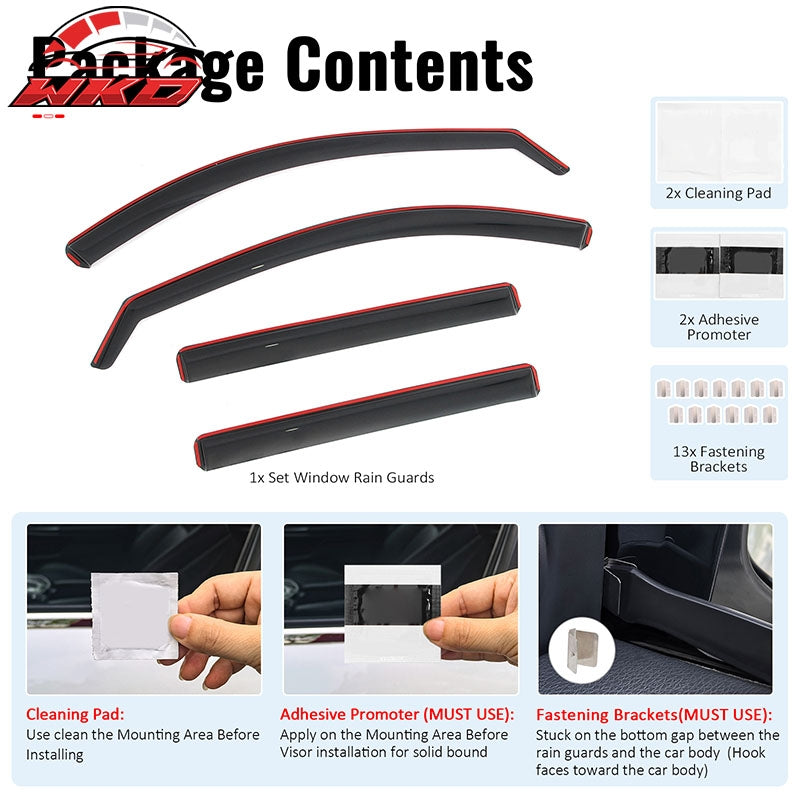 Fits 20-26 Lincoln Aviator In-Channel Window Visors Vent Rain Guards Deflectors