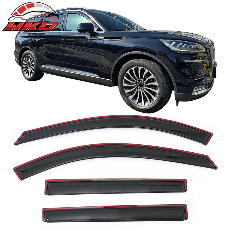 Wholesale 20-26 Lincoln Aviator Window Visors In Channel Sun Rain Guard Deflector 4PC