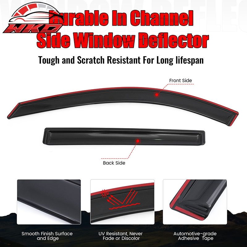 Fits 20-26 Lincoln Aviator Window Visors In Channel Sun Rain Guard Deflector 4PC