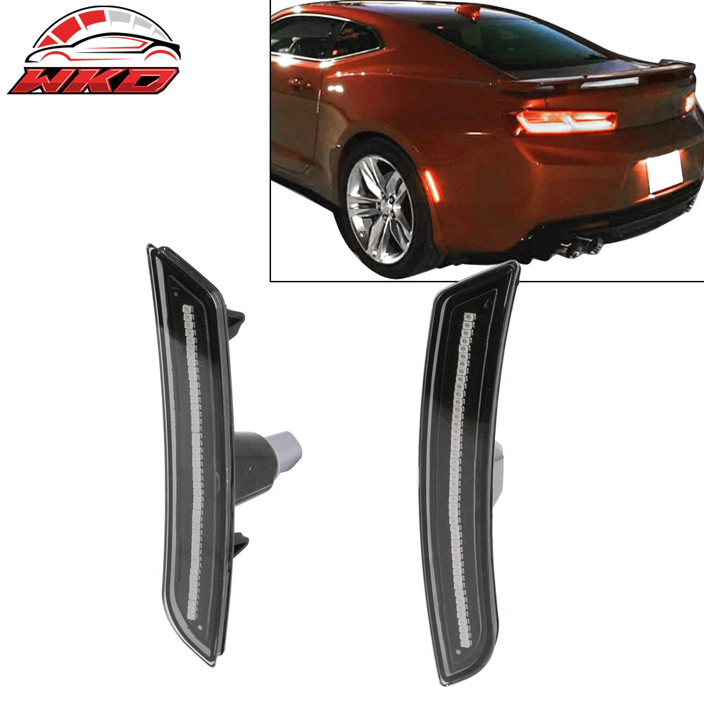 Fits 16-24 Chevy Camaro 14-19 CTS Front Rear Side Marker Lights Yellow Red Lamps