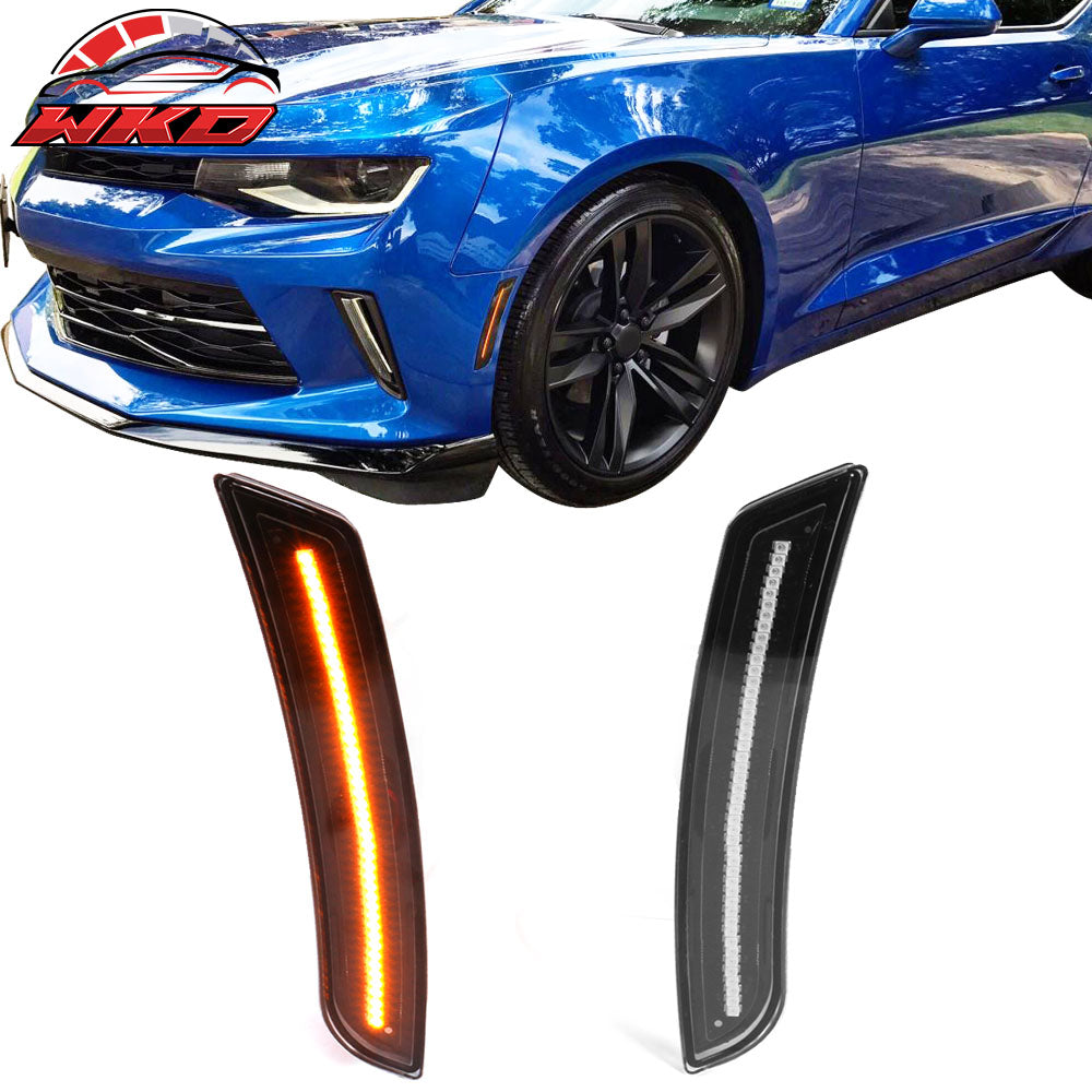 Fits 16-24 Chevy Camaro 14-19 CTS Front Rear Side Marker Lights Yellow Red Lamps