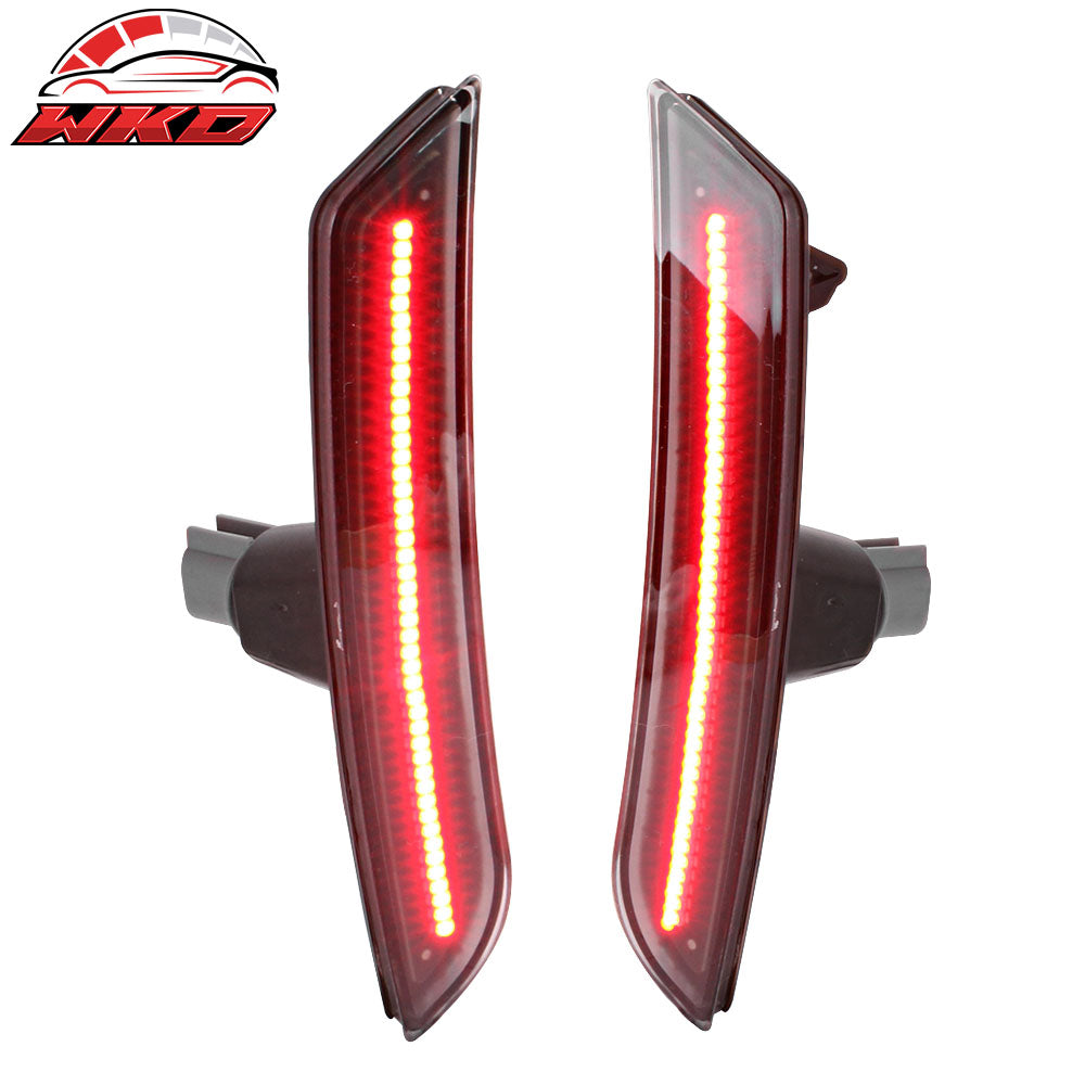 Fits 16-24 Chevy Camaro 14-19 CTS Front Rear Side Marker Lights Yellow Red Lamps