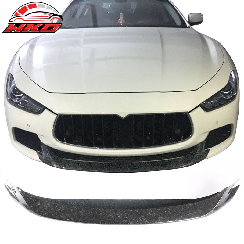 Fits 14-17 Maserati Ghibli Sedan Front Bumper Lip JC Forged Matte Carbon Fiber
