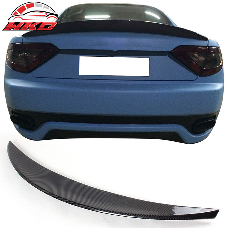 Fits 12-14 Maserati Gran Turismo GT Coupe R Trunk Spoiler Matte Carbon Fiber